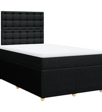 Boxspringbett mit Matratze Schwarz 120x190 cm Stoff