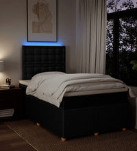 Boxspringbett mit Matratze Schwarz 120x190 cm Stoff