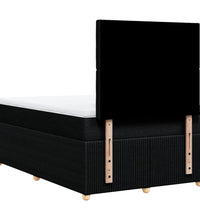 Boxspringbett mit Matratze Schwarz 120x190 cm Stoff
