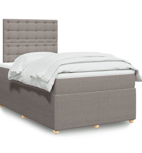 Boxspringbett mit Matratze Taupe 120x190 cm Stoff