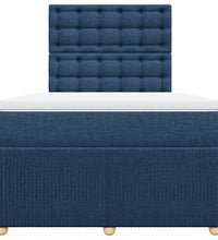 Boxspringbett mit Matratze Blau 120x190 cm Stoff