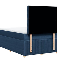 Boxspringbett mit Matratze Blau 120x190 cm Stoff