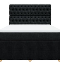 Boxspringbett mit Matratze Schwarz 140x190 cm Stoff