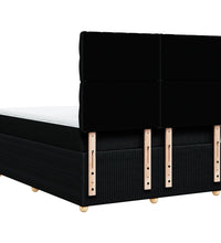 Boxspringbett mit Matratze Schwarz 140x190 cm Stoff