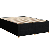 Boxspringbett mit Matratze Schwarz 140x190 cm Stoff