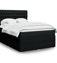 Boxspringbett mit Matratze Schwarz 140x190 cm Stoff
