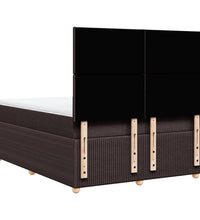 Boxspringbett mit Matratze Dunkelbraun 140x200 cm Stoff