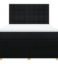 Boxspringbett mit Matratze Schwarz 140x200 cm Stoff