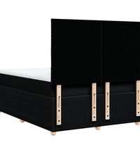 Boxspringbett mit Matratze Schwarz 140x200 cm Stoff