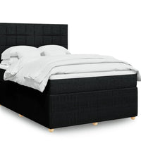 Boxspringbett mit Matratze Schwarz 140x200 cm Stoff