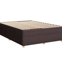 Boxspringbett mit Matratze Dunkelbraun 140x200 cm Stoff