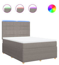Boxspringbett mit Matratze Taupe 140x200 cm Stoff