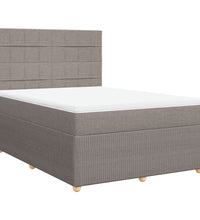 Boxspringbett mit Matratze Taupe 140x200 cm Stoff