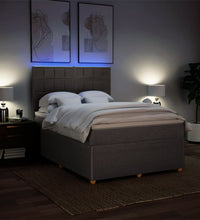 Boxspringbett mit Matratze Taupe 140x200 cm Stoff