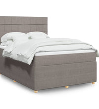 Boxspringbett mit Matratze Taupe 140x200 cm Stoff