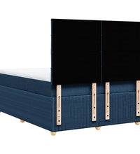 Boxspringbett mit Matratze Blau 140x200 cm Stoff