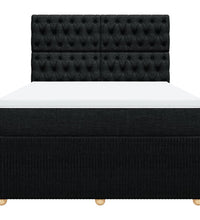 Boxspringbett mit Matratze Schwarz 140x200 cm Stoff