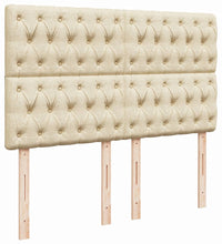 Boxspringbett mit Matratze Creme 140x200 cm Stoff