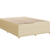Boxspringbett mit Matratze Creme 140x200 cm Stoff