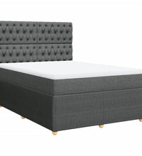 Boxspringbett mit Matratze Dunkelgrau 160x200 cm Stoff