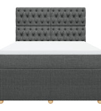 Boxspringbett mit Matratze Dunkelgrau 160x200 cm Stoff
