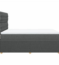 Boxspringbett mit Matratze Dunkelgrau 160x200 cm Stoff