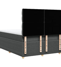 Boxspringbett mit Matratze Dunkelgrau 160x200 cm Stoff