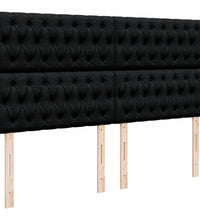 Boxspringbett mit Matratze Schwarz 200x200 cm Stoff