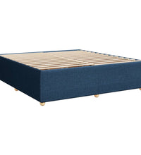 Boxspringbett mit Matratze Blau 200x200 cm Stoff