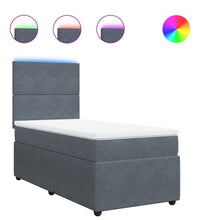 Boxspringbett mit Matratze Dunkelgrau 80x200 cm Samt