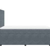 Boxspringbett mit Matratze Dunkelgrau 80x200 cm Samt