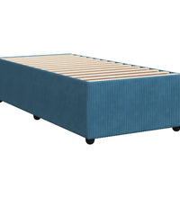 Boxspringbett mit Matratze Blau 80x200 cm Samt