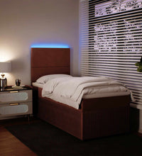Boxspringbett mit Matratze Rosa 80x200 cm Samt
