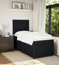 Boxspringbett mit Matratze Schwarz 80x200 cm Samt