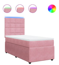 Boxspringbett mit Matratze Rosa 80x200 cm Samt