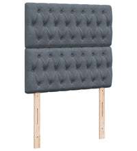 Boxspringbett mit Matratze Dunkelgrau 80x200 cm Samt
