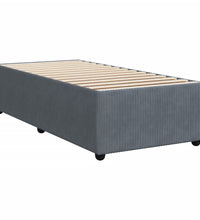 Boxspringbett mit Matratze Dunkelgrau 80x200 cm Samt