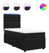 Boxspringbett mit Matratze Schwarz 80x200 cm Samt