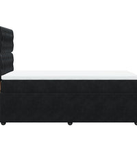 Boxspringbett mit Matratze Schwarz 80x200 cm Samt