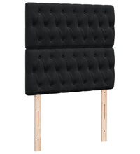 Boxspringbett mit Matratze Schwarz 80x200 cm Samt