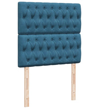 Boxspringbett mit Matratze Blau 80x200 cm Samt