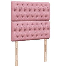 Boxspringbett mit Matratze Rosa 80x200 cm Samt