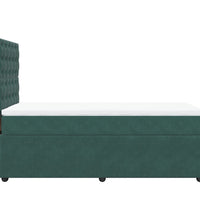 Boxspringbett mit Matratze Dunkelgrün 80x200 cm Samt