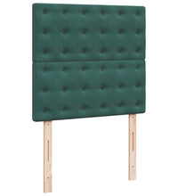 Boxspringbett mit Matratze Dunkelgrün 80x200 cm Samt
