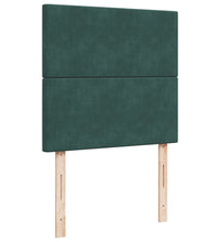 Boxspringbett mit Matratze Dunkelgrün 90x190 cm Samt