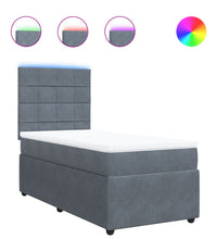 Boxspringbett mit Matratze Dunkelgrau 90x190 cm Samt