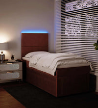 Boxspringbett mit Matratze Rosa 90x200 cm Samt