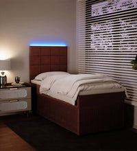 Boxspringbett mit Matratze Rosa 90x200 cm Samt