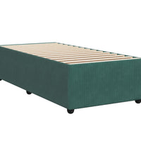 Boxspringbett mit Matratze Dunkelgrün 100x200 cm Samt