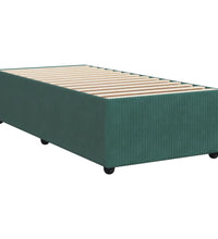 Boxspringbett mit Matratze Dunkelgrün 100x200 cm Samt
